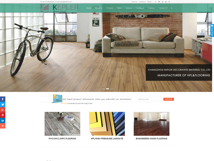 Changzhou Kepler Decorative Material Co, Ltd.