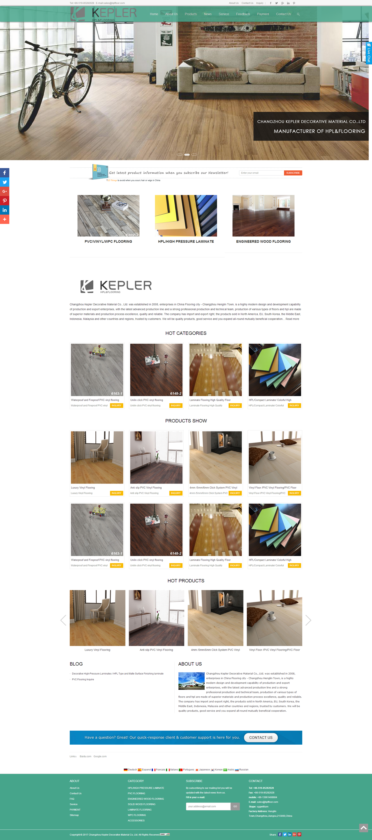 Changzhou Kepler Decorative Material Co, Ltd.