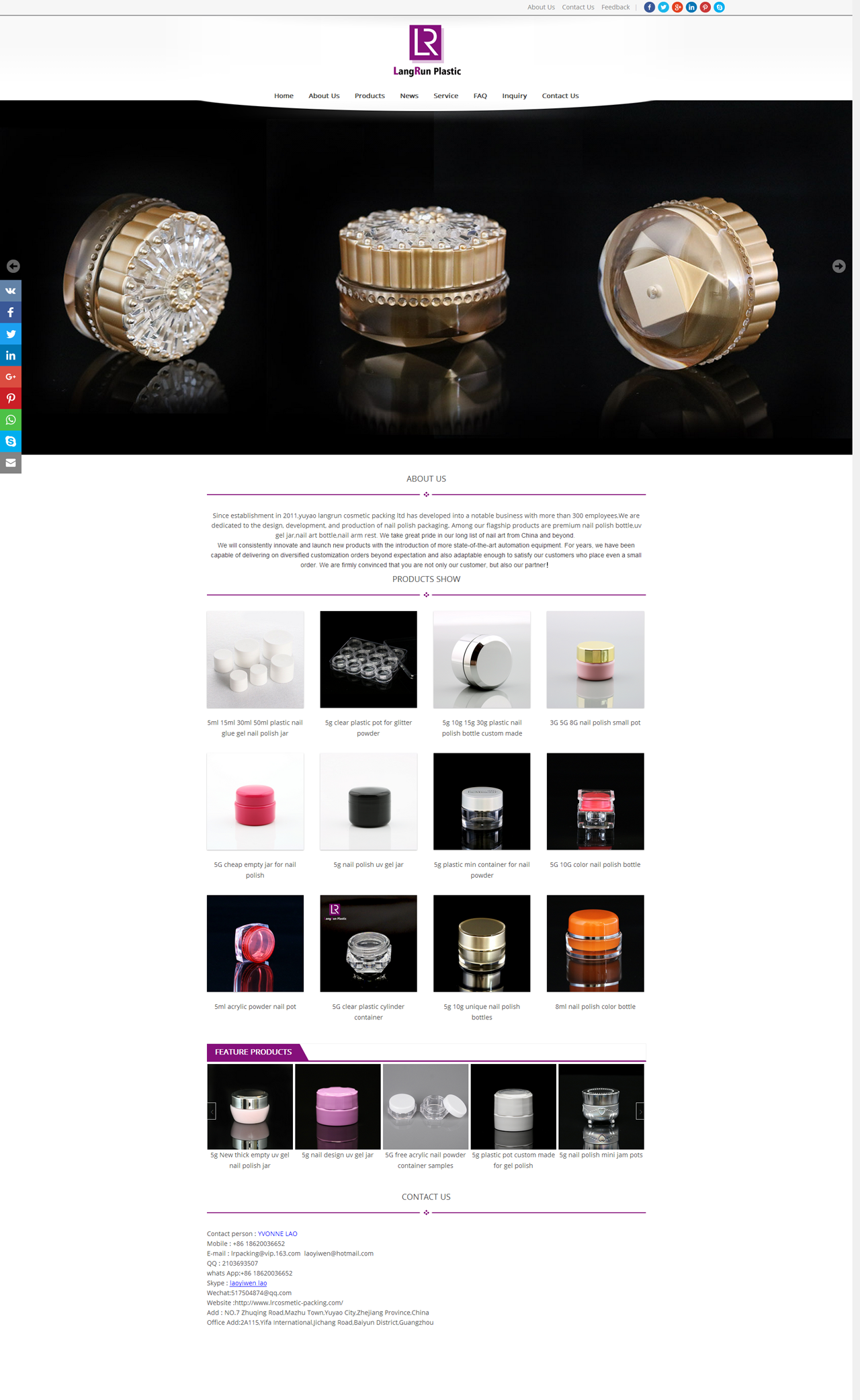 yuyao langrun cosmetic packing ltd