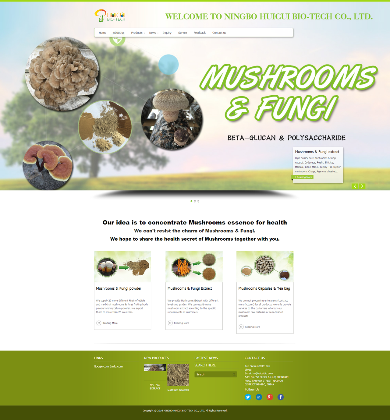 NINGBO HUICUI BIO-TECH CO., LTD.